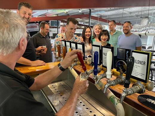 Owner of Billabong Pours Tasters